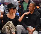 Beyonce и Jay-Z на бскетболен мач в Ню Йорк