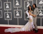 Певицата Кейти Пери и съпругът й Ръсел Брант на наградите Грами през февруари