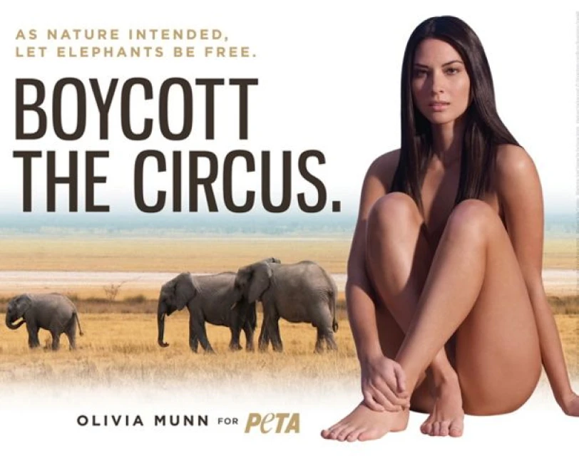 Неясно точно защо е гола Olivia Munn тук, тъй като кампанията в случая изобщо не го предполага, но не се оплакваме