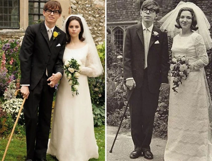 Eddie Redmayne и Felicity Jones: Jane и Stephen Hawking, "The Theory Of Everything"