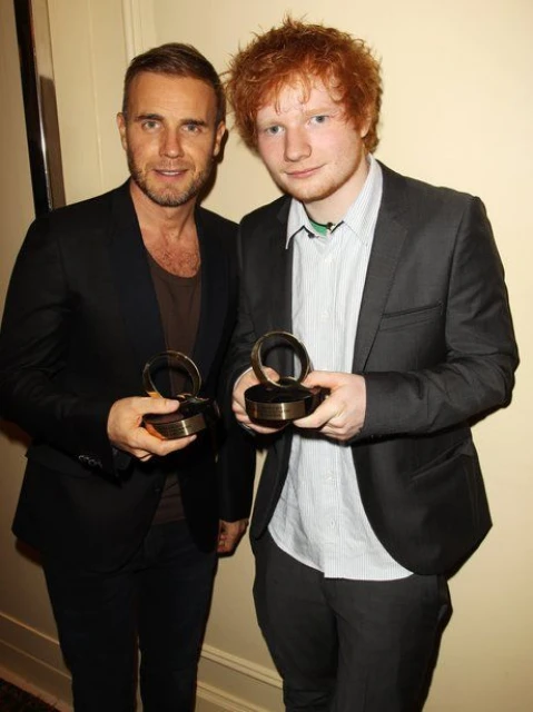 Gary Barlow и Ed Sheeran на Q Awards