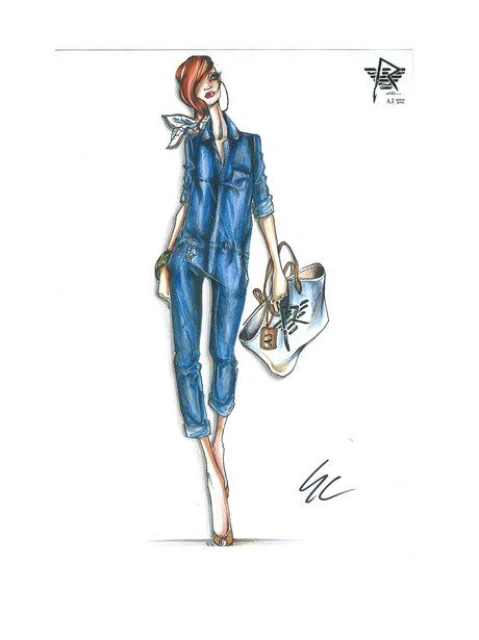Rihanna пусна скица за следваща колекция на Armani